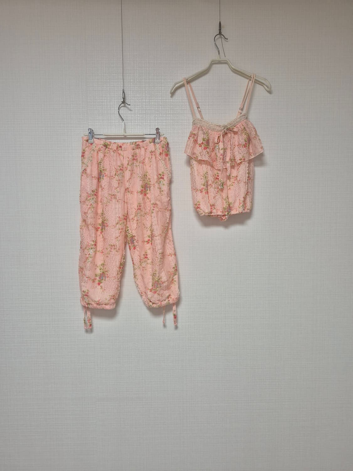 딸기우유 리즈리사 Chambre a couche 핑크플로럴 셋업입니다 ♡ 상품이미지1