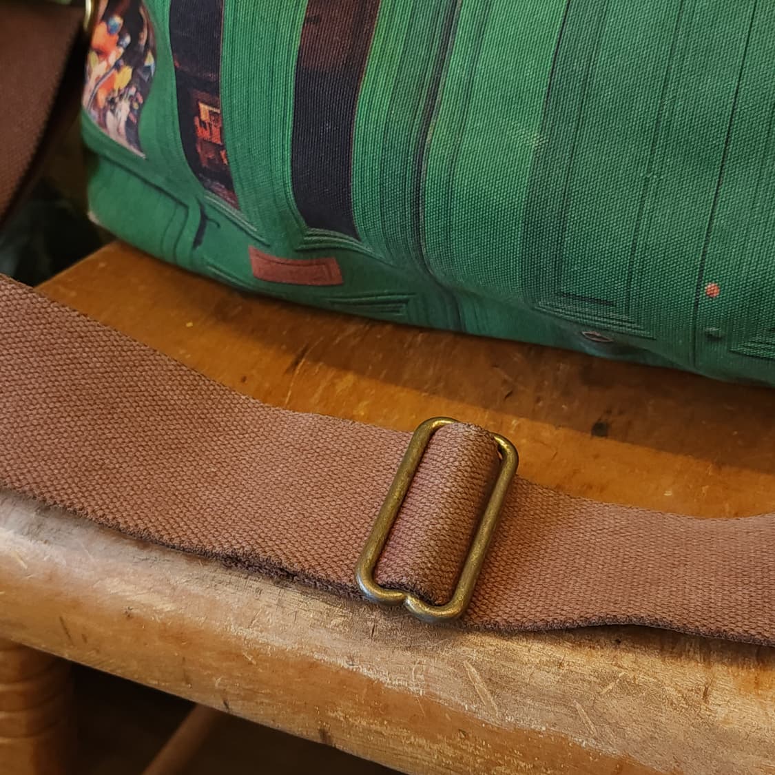 90s 폴스미스 메신져백 캔버스 레더 카페 프린팅 상품이미지3