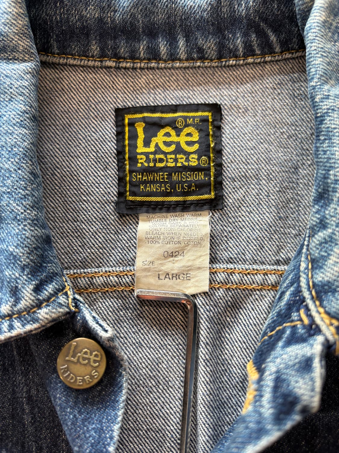 90s Lee Riders 일본 내수 복각 데님 재킷 상품이미지7