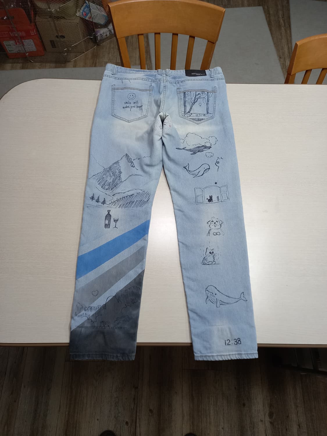 34 DIVA JEANS 스판 슬림일자 연청 커스텀 34-559 상품이미지2