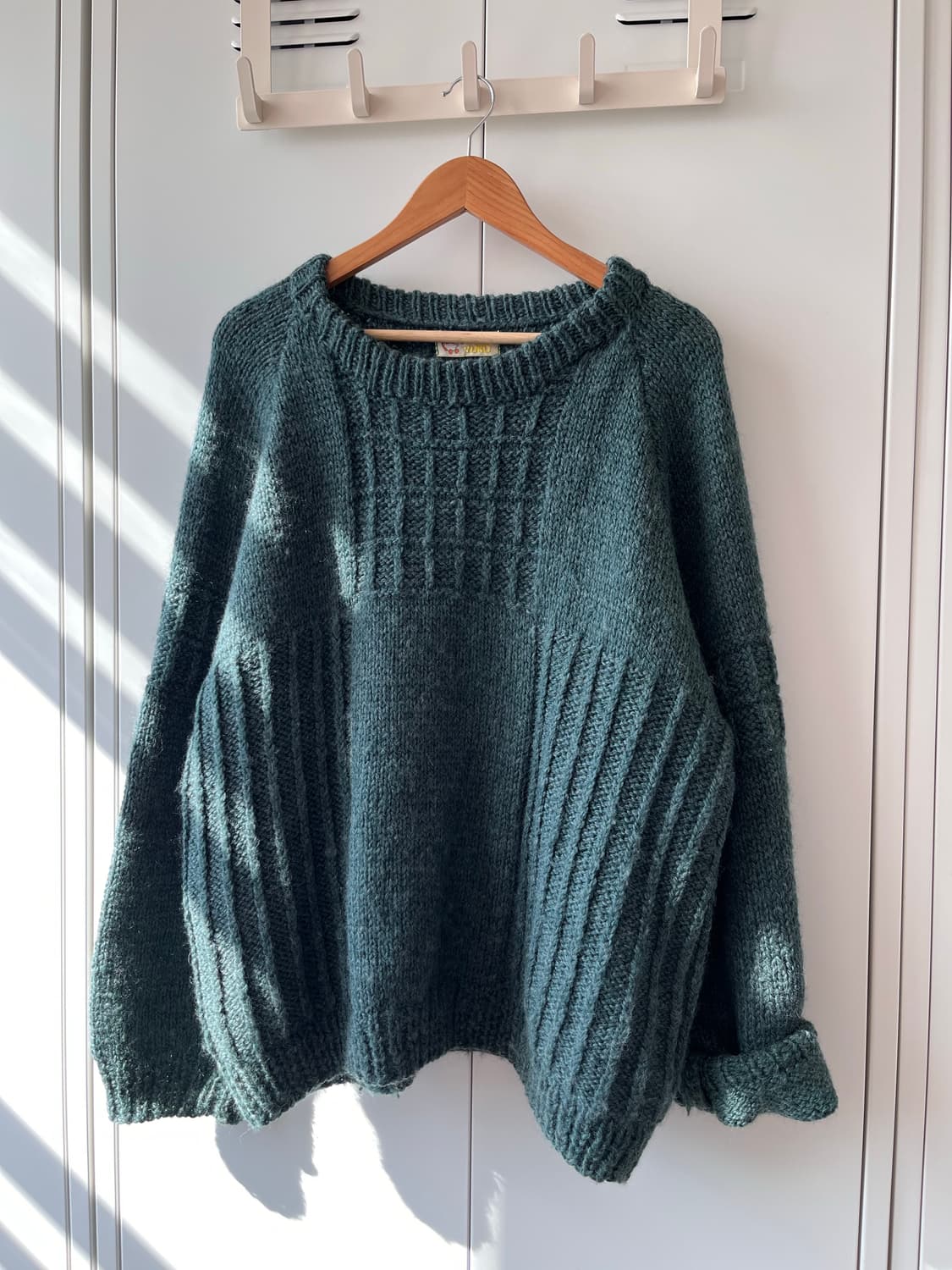 Yliko 그린 헤비 울 라운드 오버핏 니트 상품이미지4