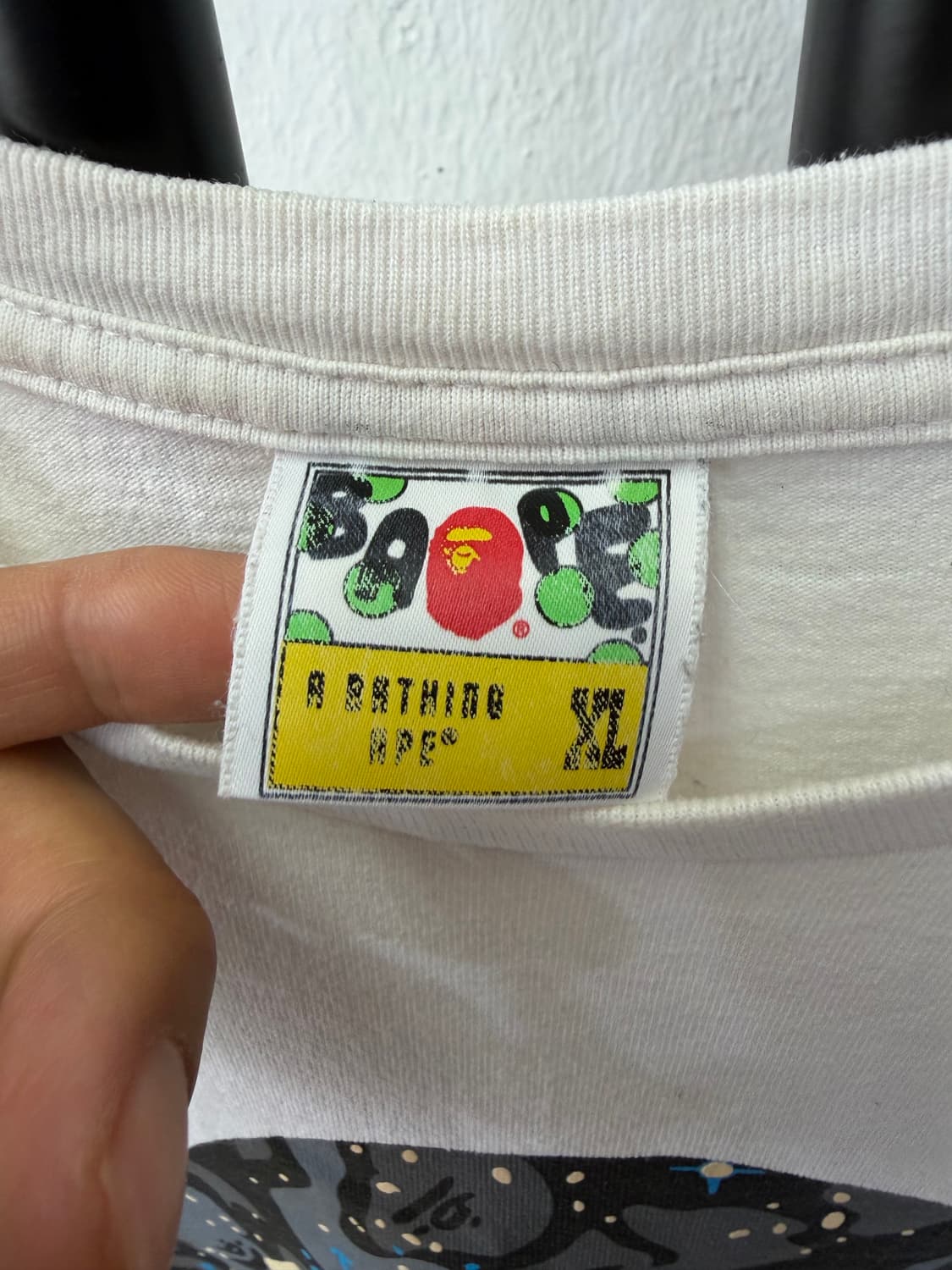 정품) 베이프 스페이스 카모 로고 빅사루 반팔티 XL 상품이미지6