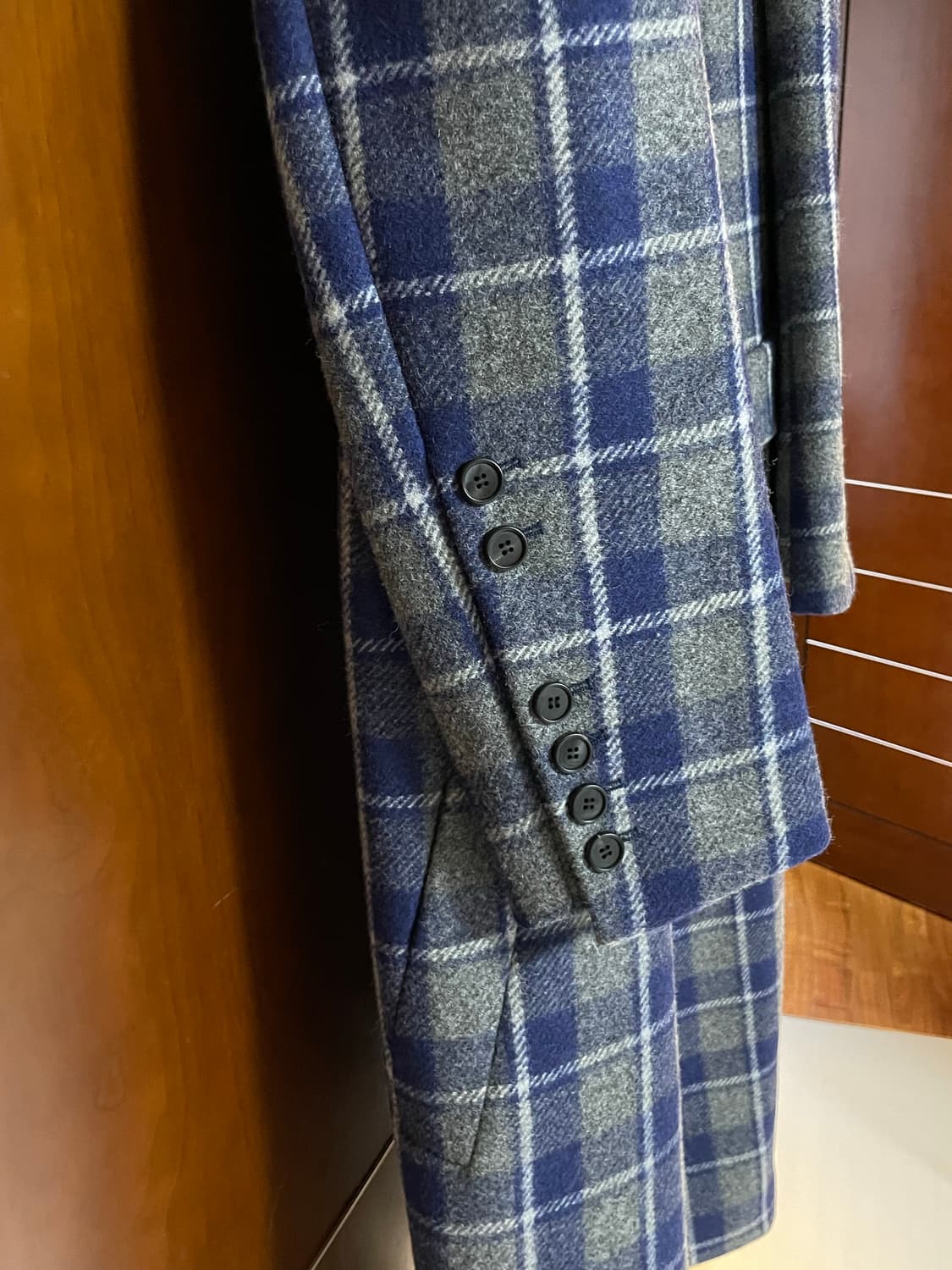 (50) 우영미 18FW 블루 체크 코트 상품이미지3