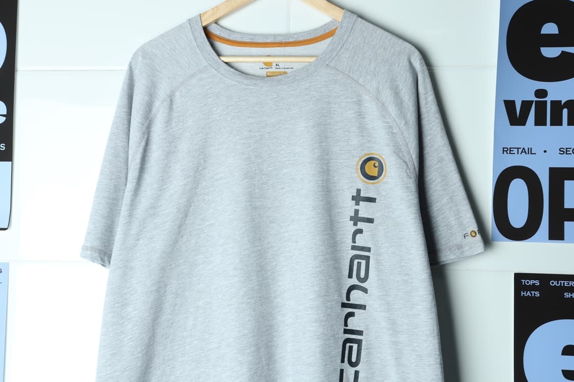 (XL-3XL) 칼하트 반팔 티셔츠 USA 그레이 빅로고-H33334 상품이미지3