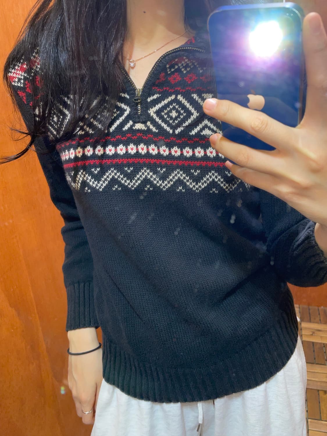 (M) CHAPS 챕스 반집업 니트 상품이미지2