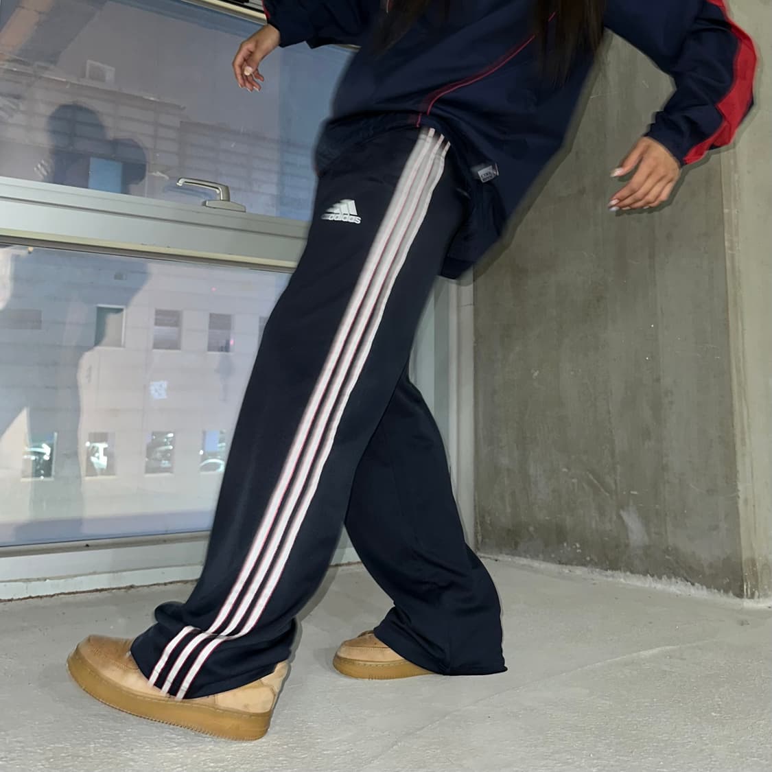 adidas red&white line Track pants 상품이미지1