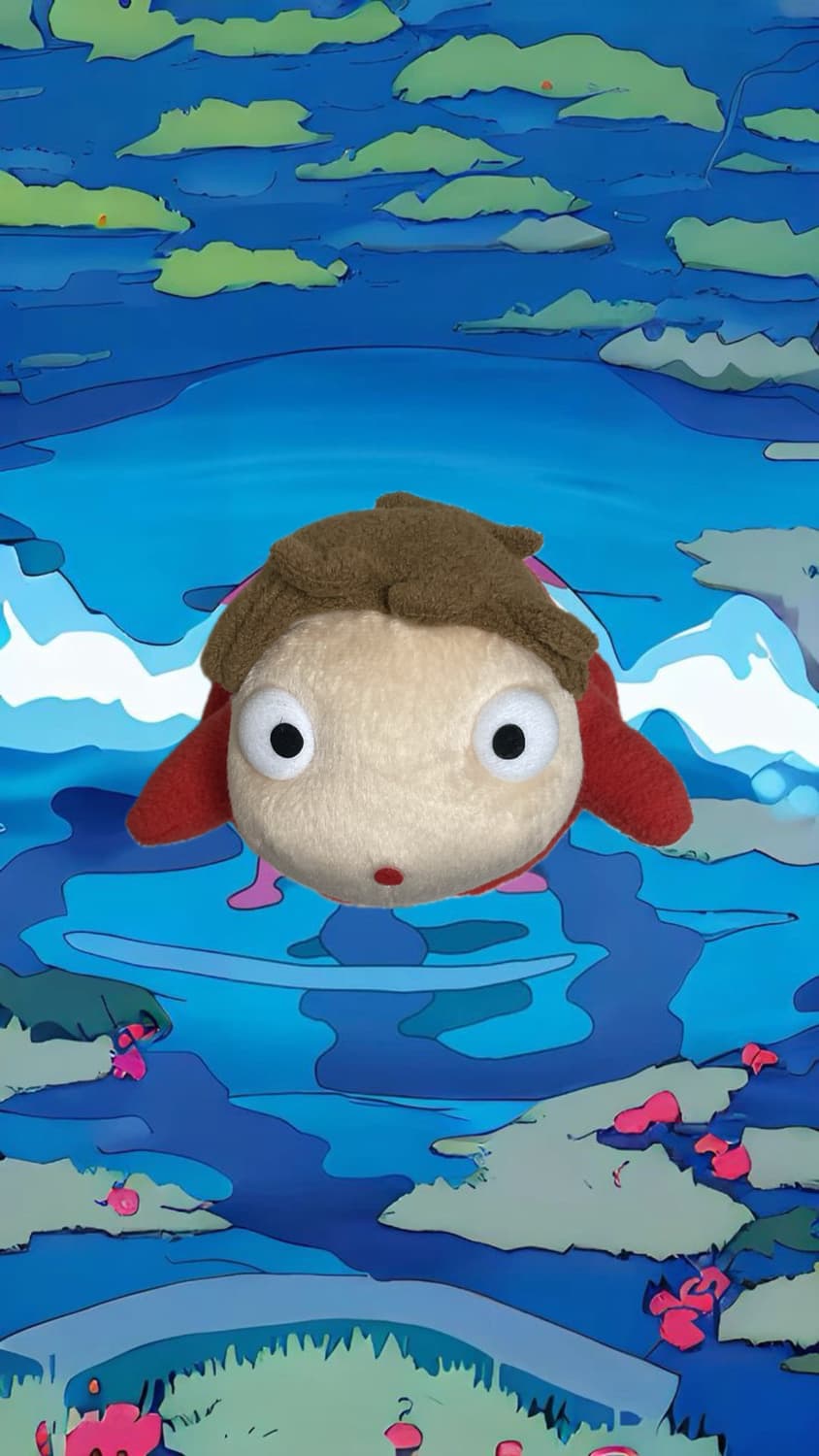 지브리 양동이 포뇨 벼락위의 포뇨 인형 상품이미지1