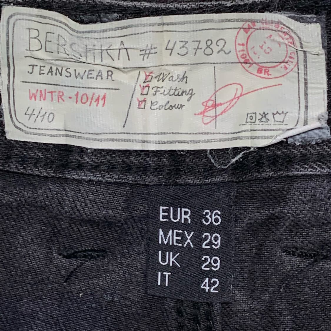 [표기 29, 실측 31] Bershka 펑크 스타일 슬림핏 데님팬츠 상품이미지5