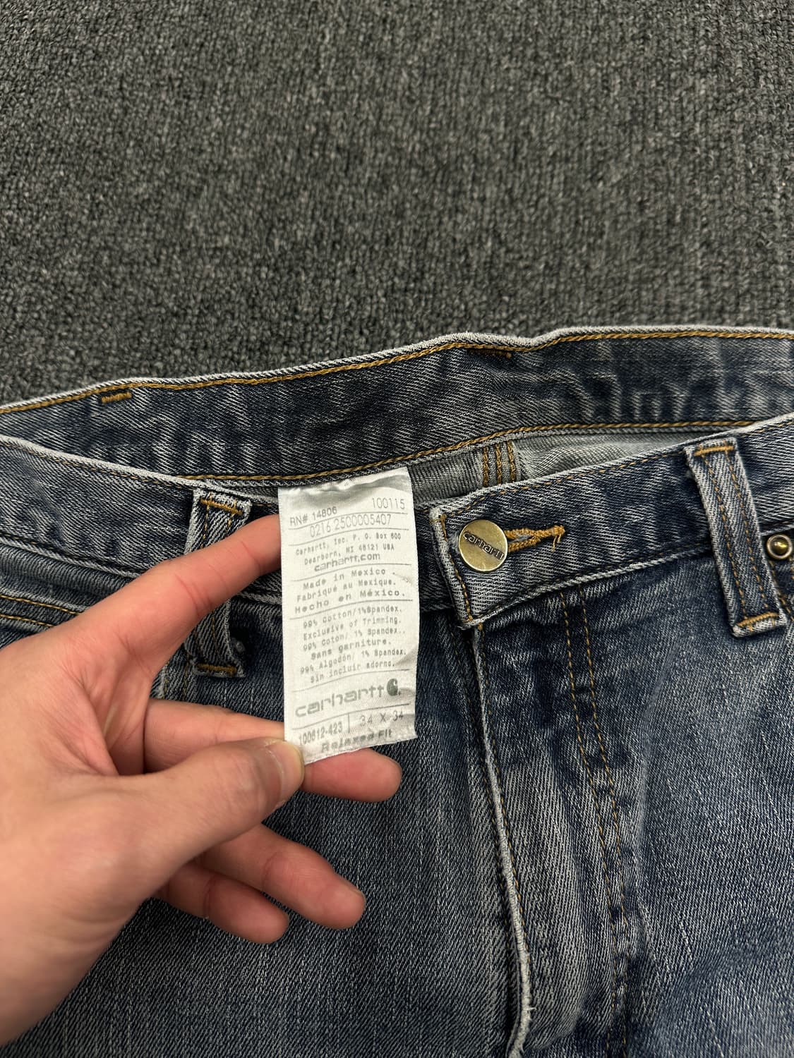 34) 칼하트 Relaxed Fit 빈티지 데님팬츠 상품이미지8