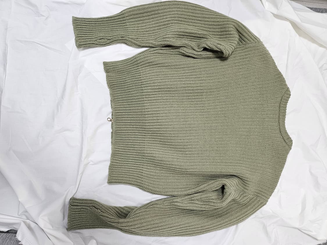 아워레가시 집업 랩 가디건 리파인드 그린 쿼티디안 울 48 상품이미지2