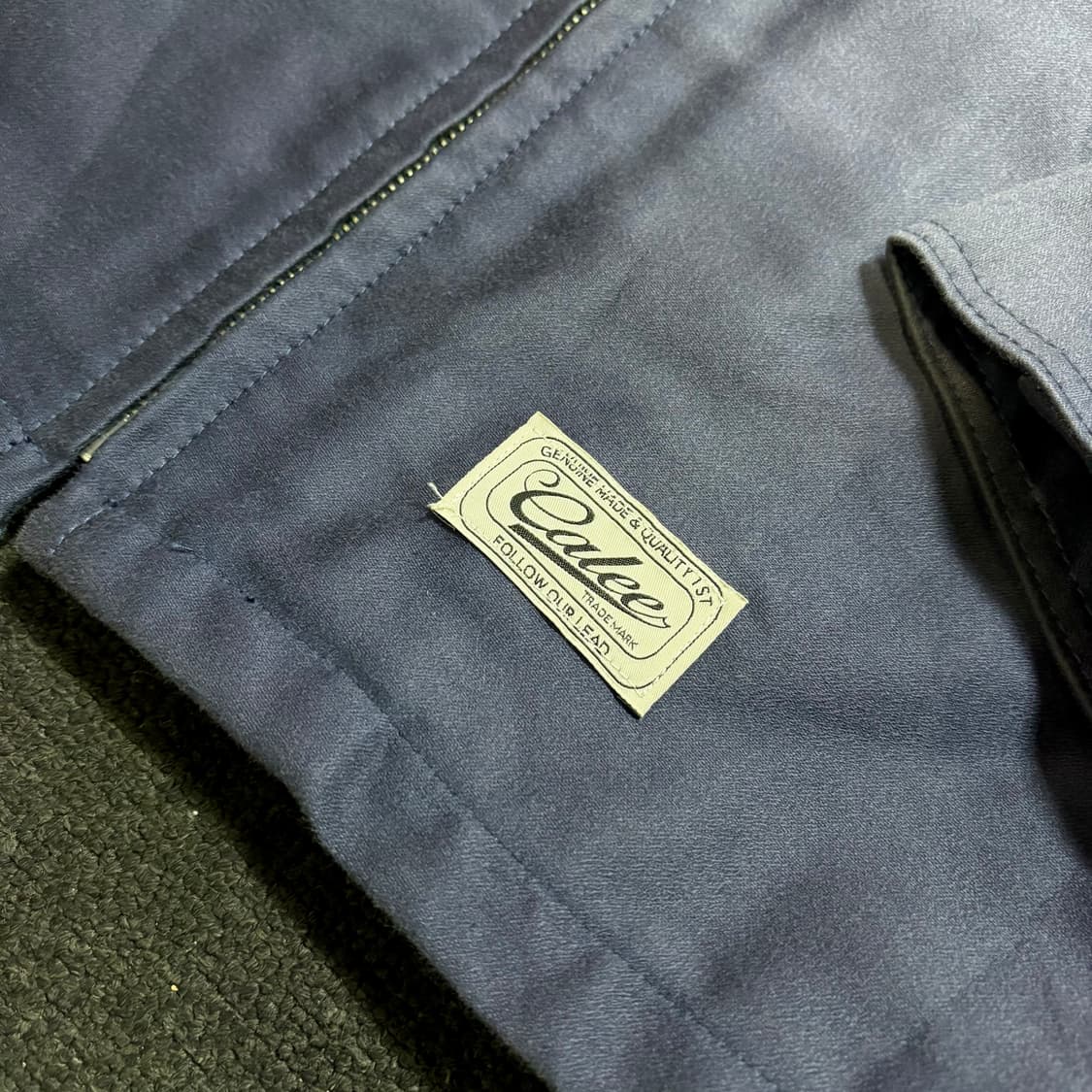 CAlle Supply.Co  네이비 그린 용패턴 스카쟌 자켓 L 상품이미지5