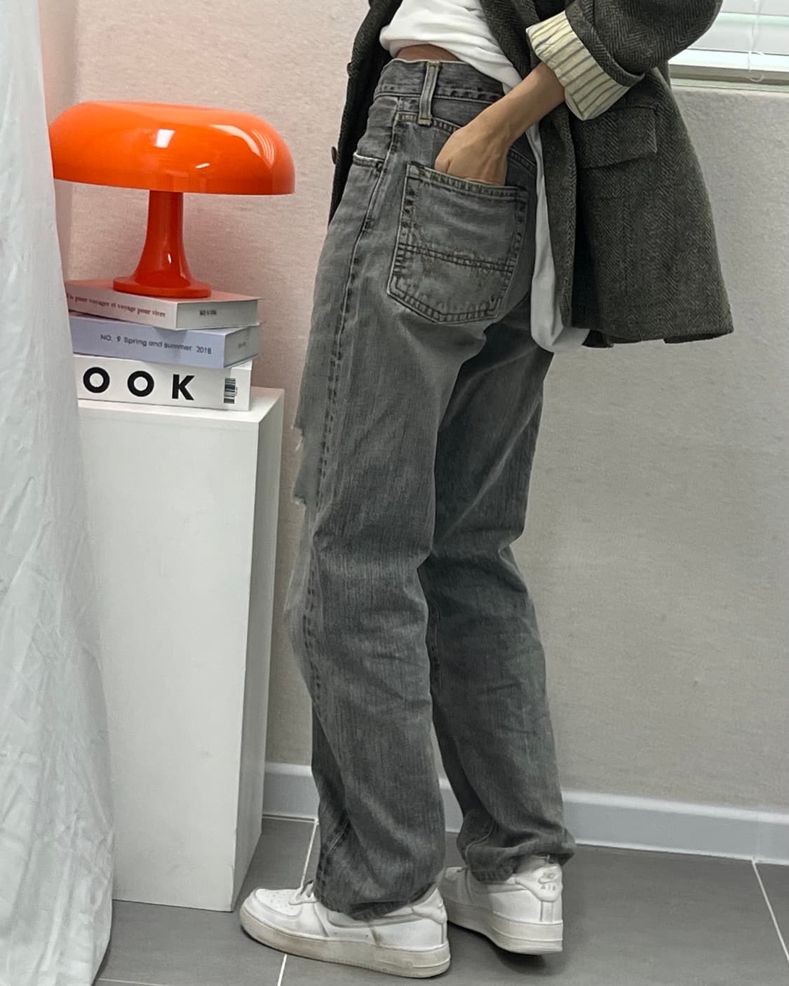 (허단37)에드윈 505ZX 그레이 데님-M1381 상품이미지8