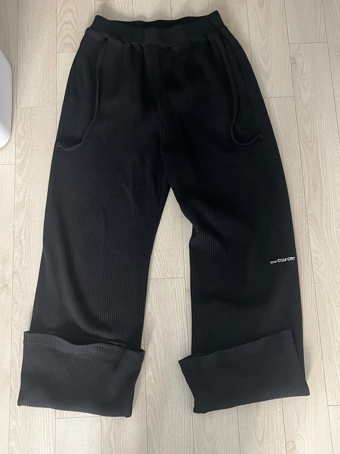 지초이 와플 바지 블랙 상품이미지2