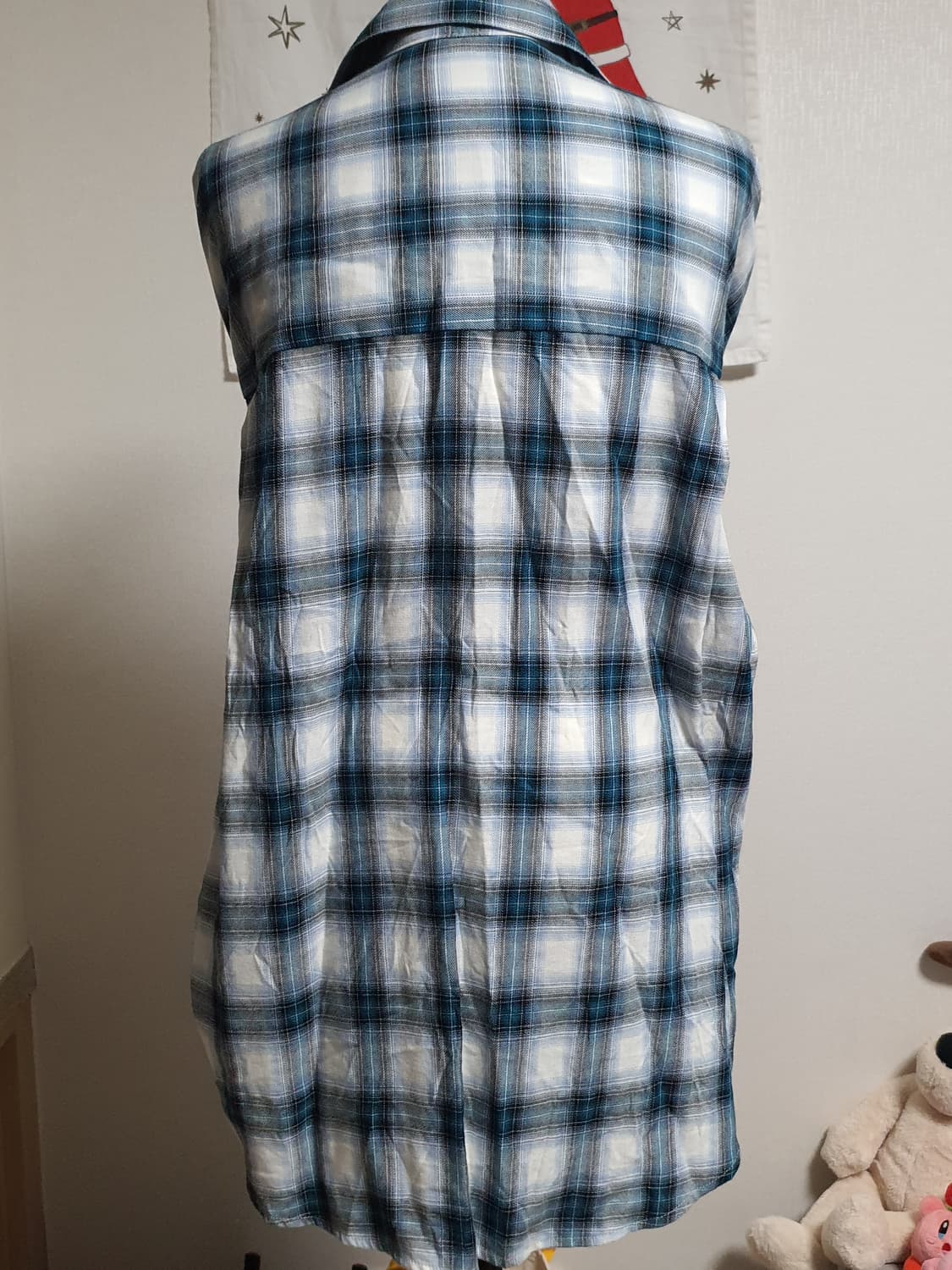 [빈티지] 블루 체크 남방 루즈핏 셔츠 상품이미지4