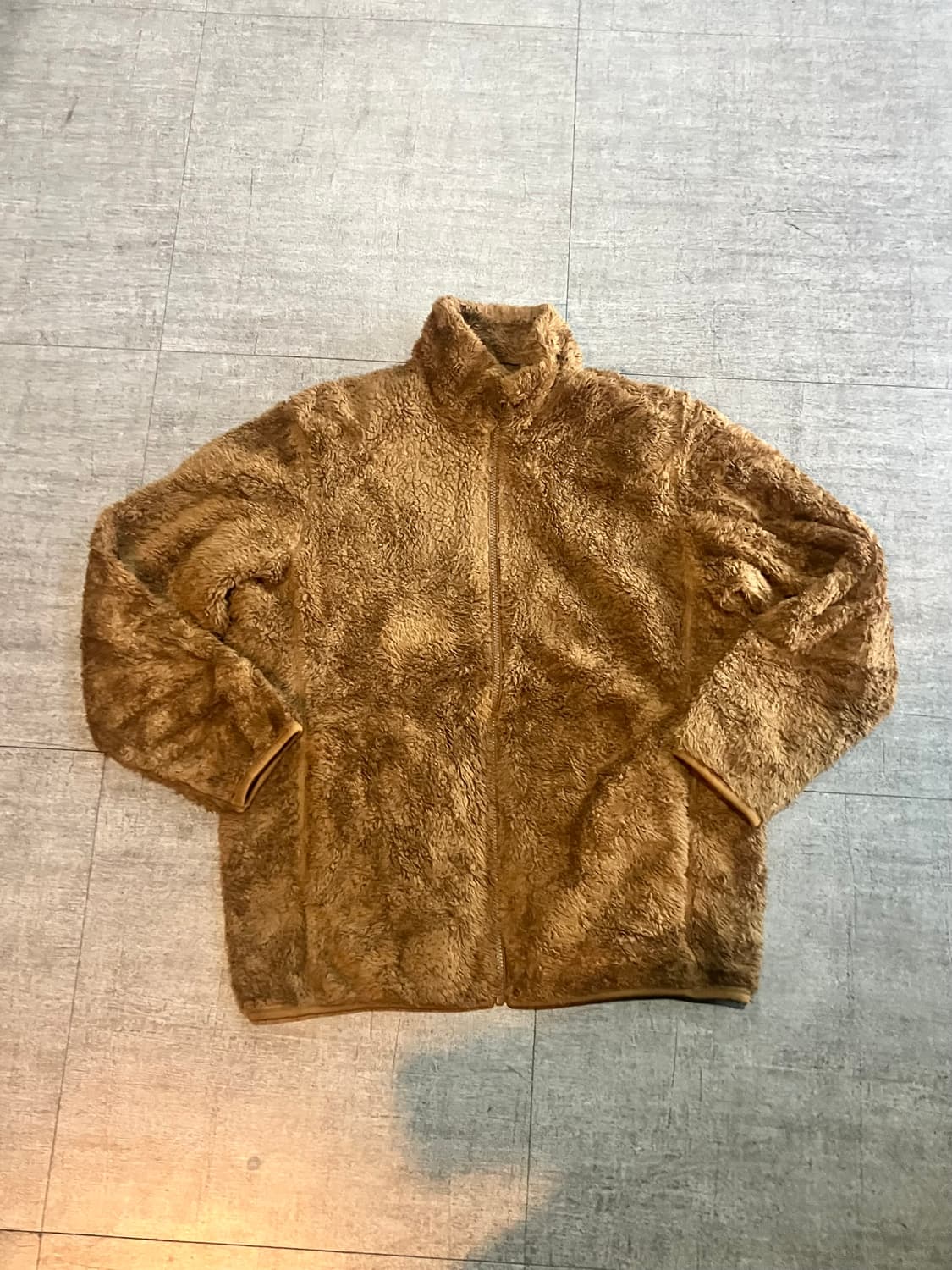 Uniqlo 유니클로 올드스쿨아메카지 베어 후리스자켓 브라운 상품이미지1