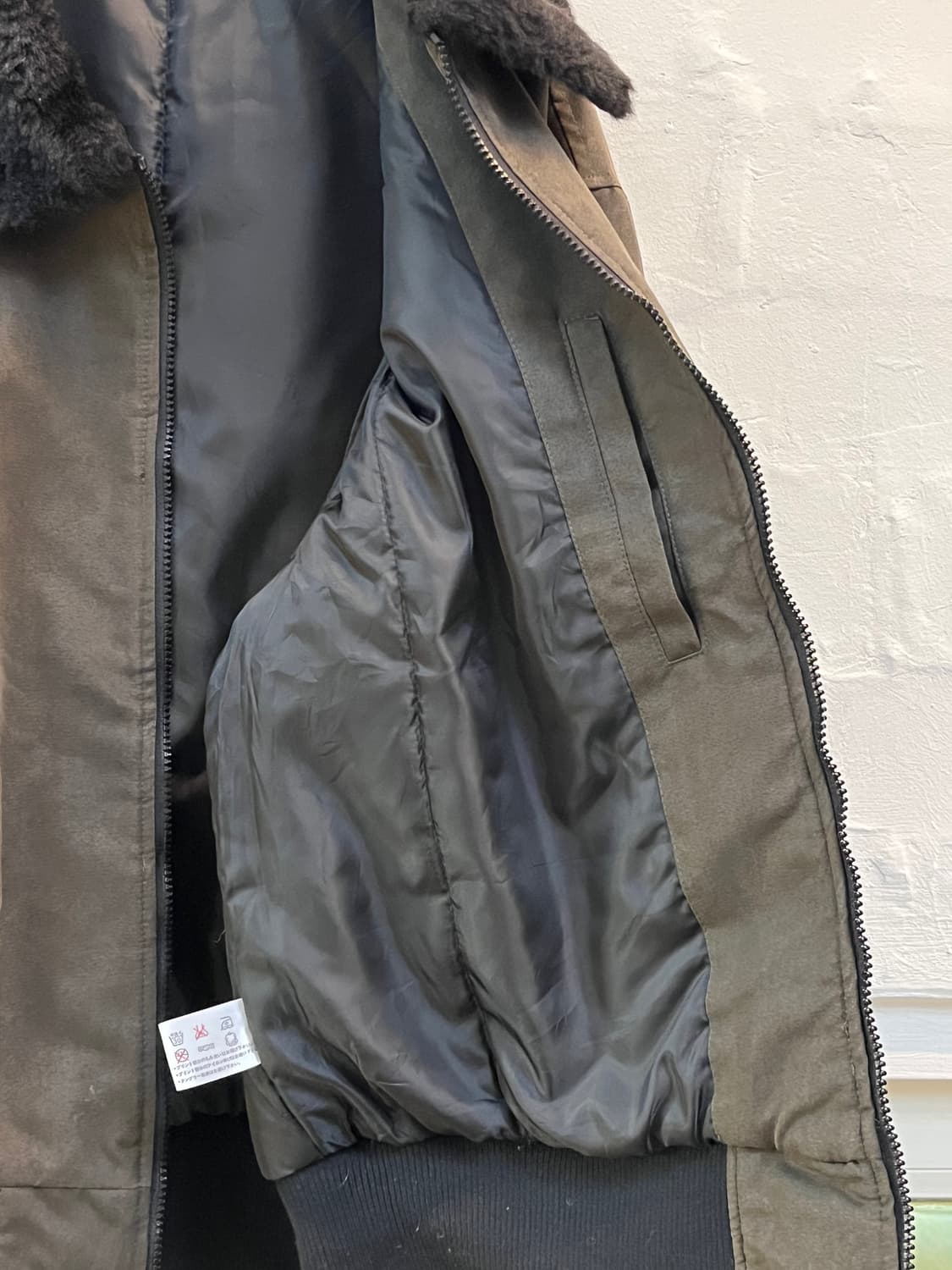 Dragon 퍼 카라 블루종 자켓 카키 XL 상품이미지6