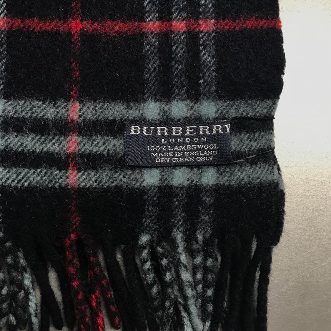 버버리 정품 램스울 머플러 네이비 상품이미지4