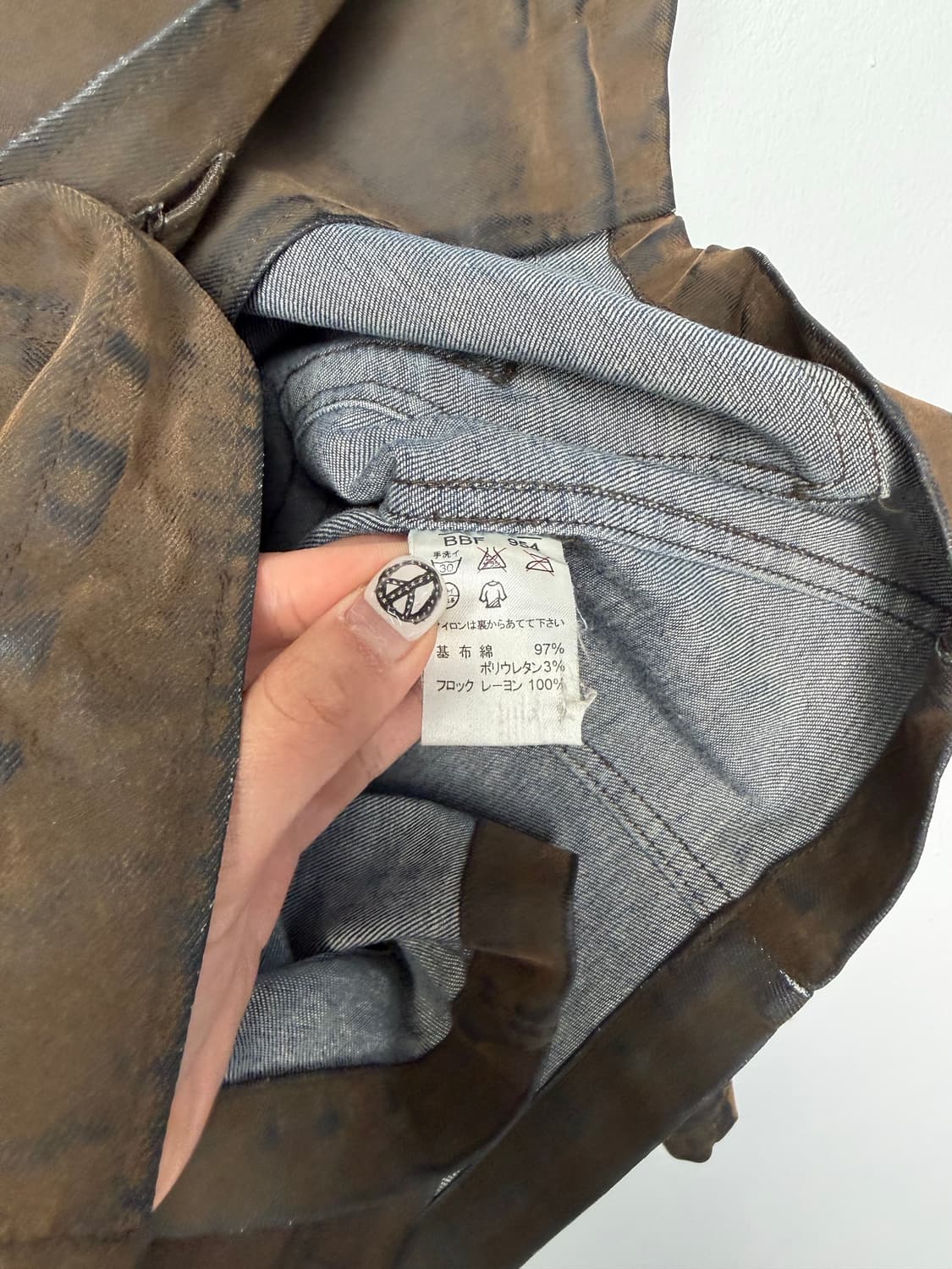 BAFFY 레이온 코티드 데님 자켓 상품이미지5