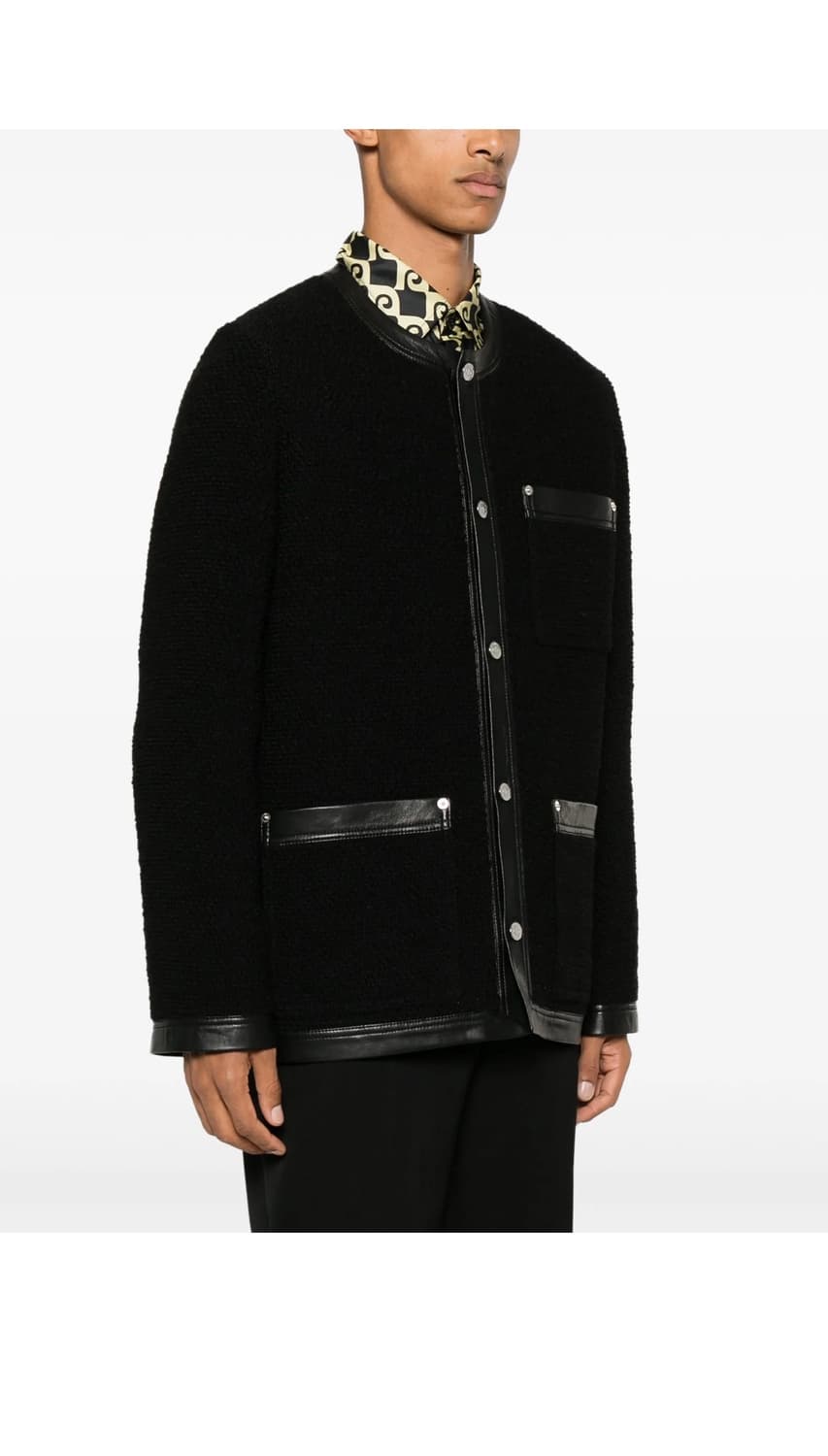 나누슈카 레더 트위드 자켓 s 상품이미지3