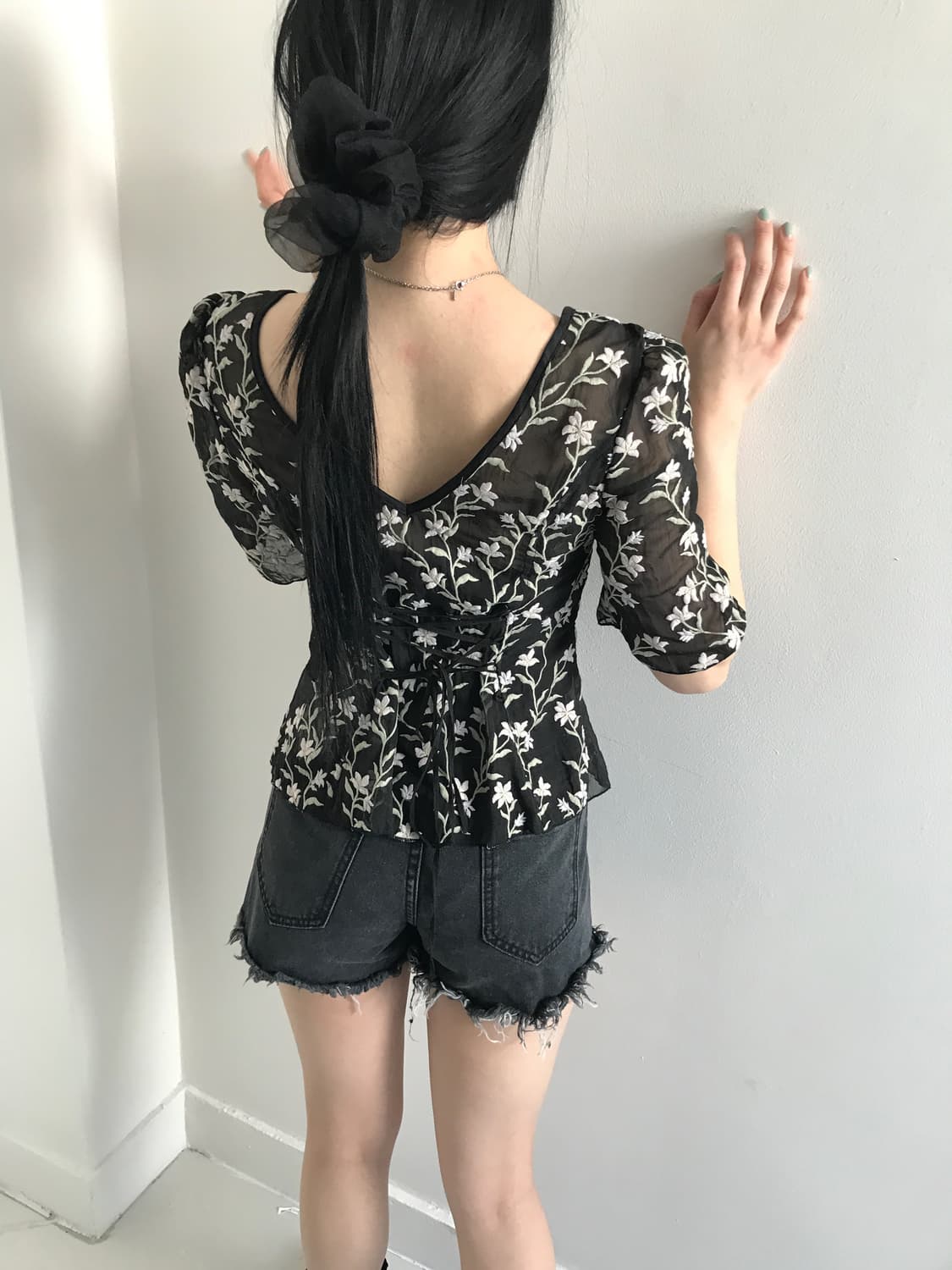 Back v corset blouse 상품이미지9