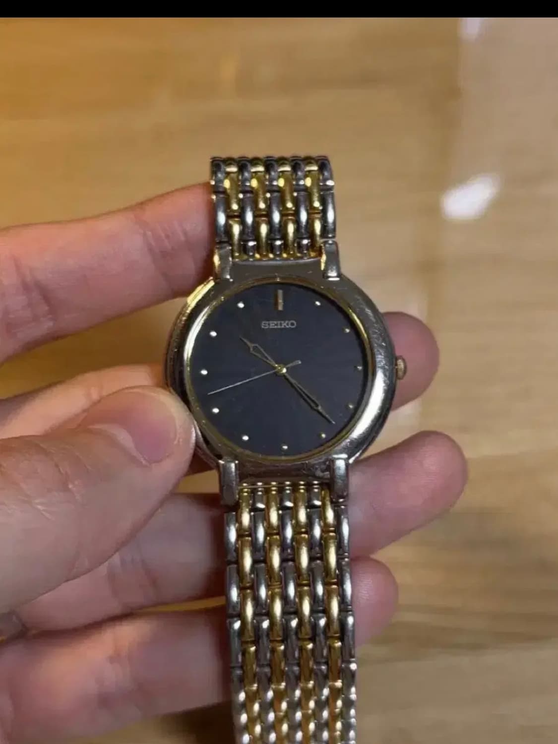 90년대 세이코 콤비 쿼츠 검판 상품이미지1