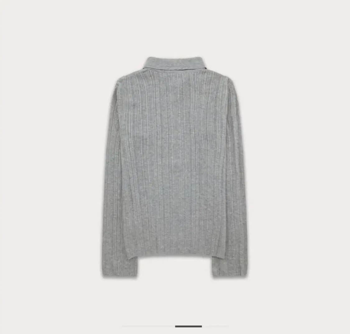 썸웨어버터 Henry Collar Knit - Grey 니트 상품이미지4