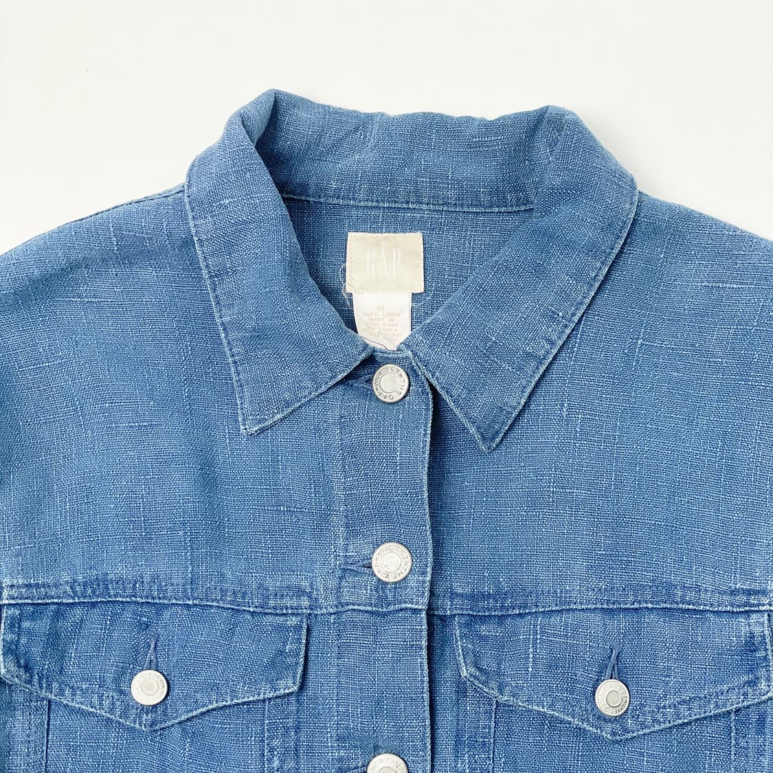 Gap 갭 여성 크롭 린넨 셔츠 자켓 M 상품이미지3