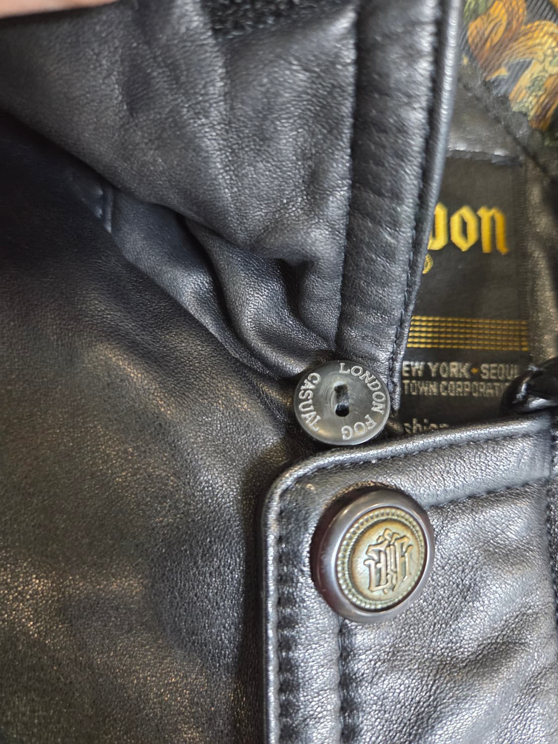 런던포그 올드스쿨 빈티지 안감누빔 소가죽 자켓 xl 상품이미지8