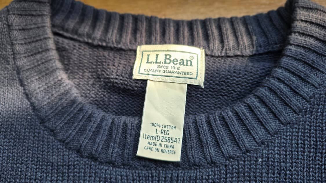 L.L.Bean 엘엘빈 네이비 니트 L 일본 발매  상품이미지2