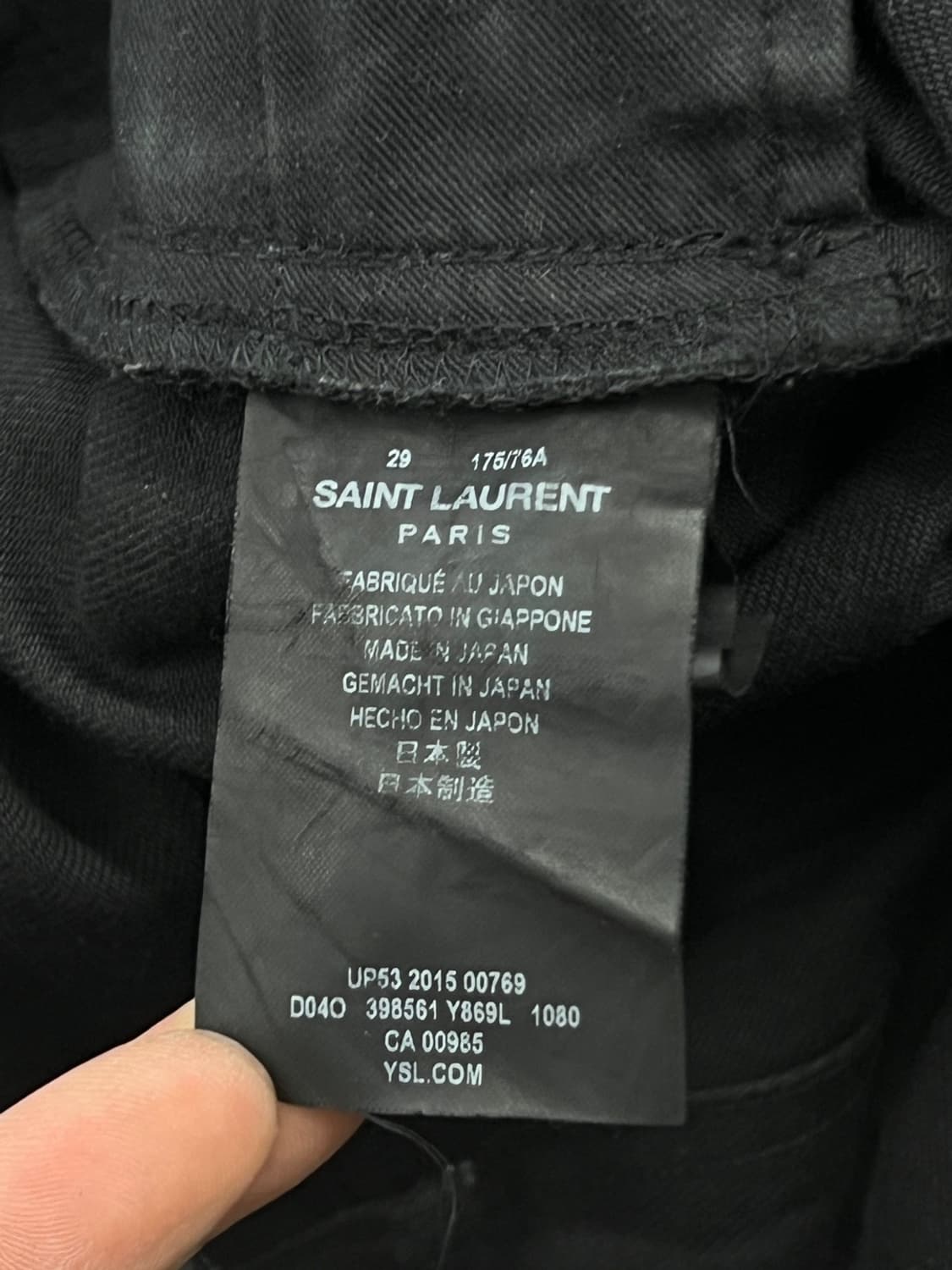 생로랑 15FW D02 무릎 디스 스키니진 상품이미지10