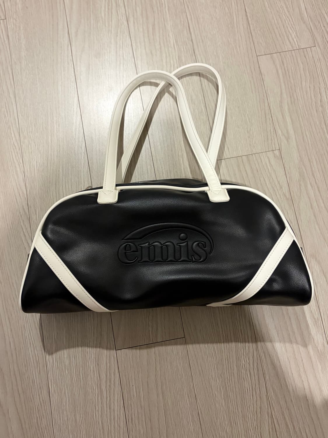 EMIS 이미스 와이드 빈티지 토트백 블랙 상품이미지3