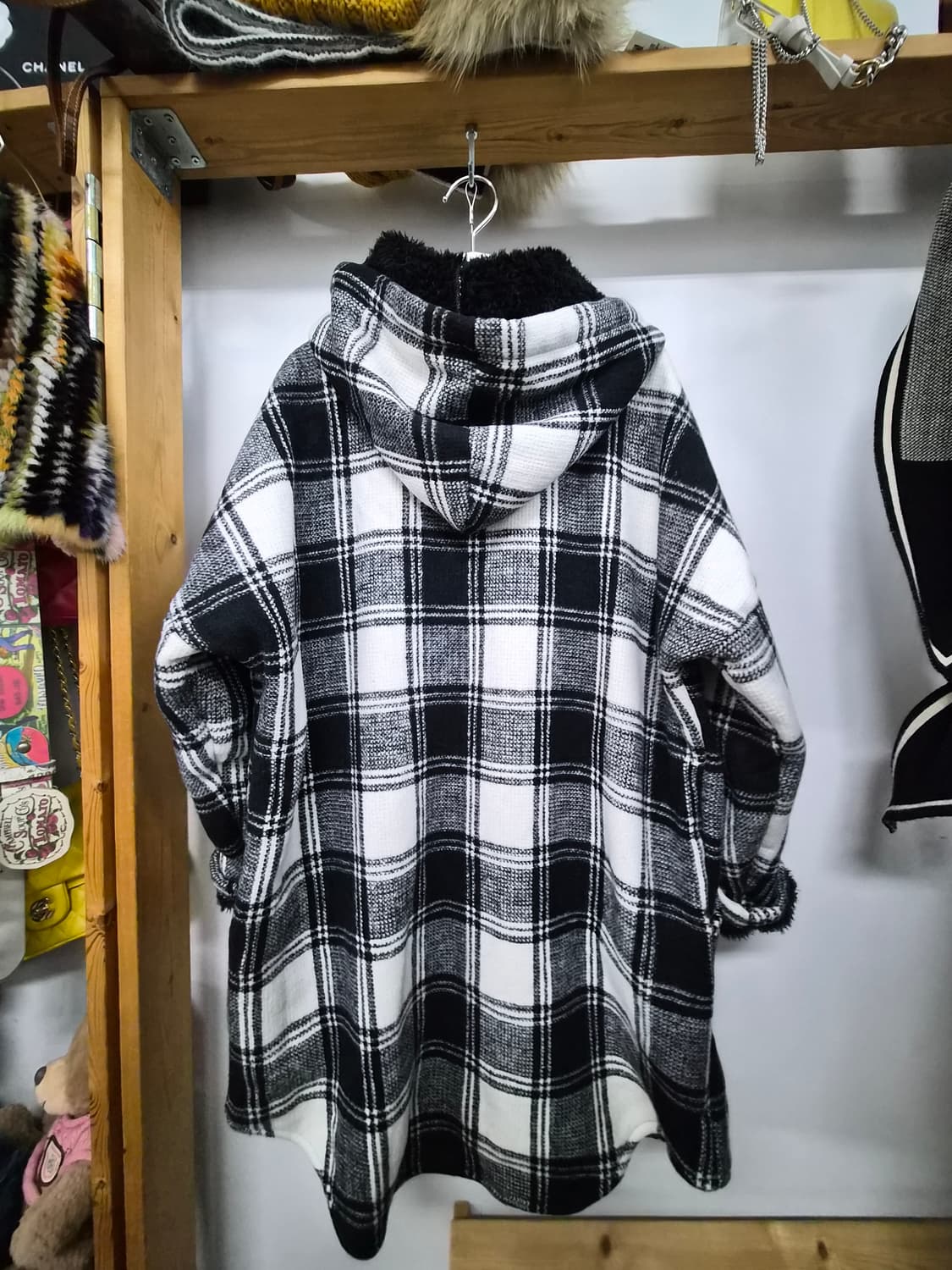 자수와팬 퍼 내피 후드 아우터 상품이미지6