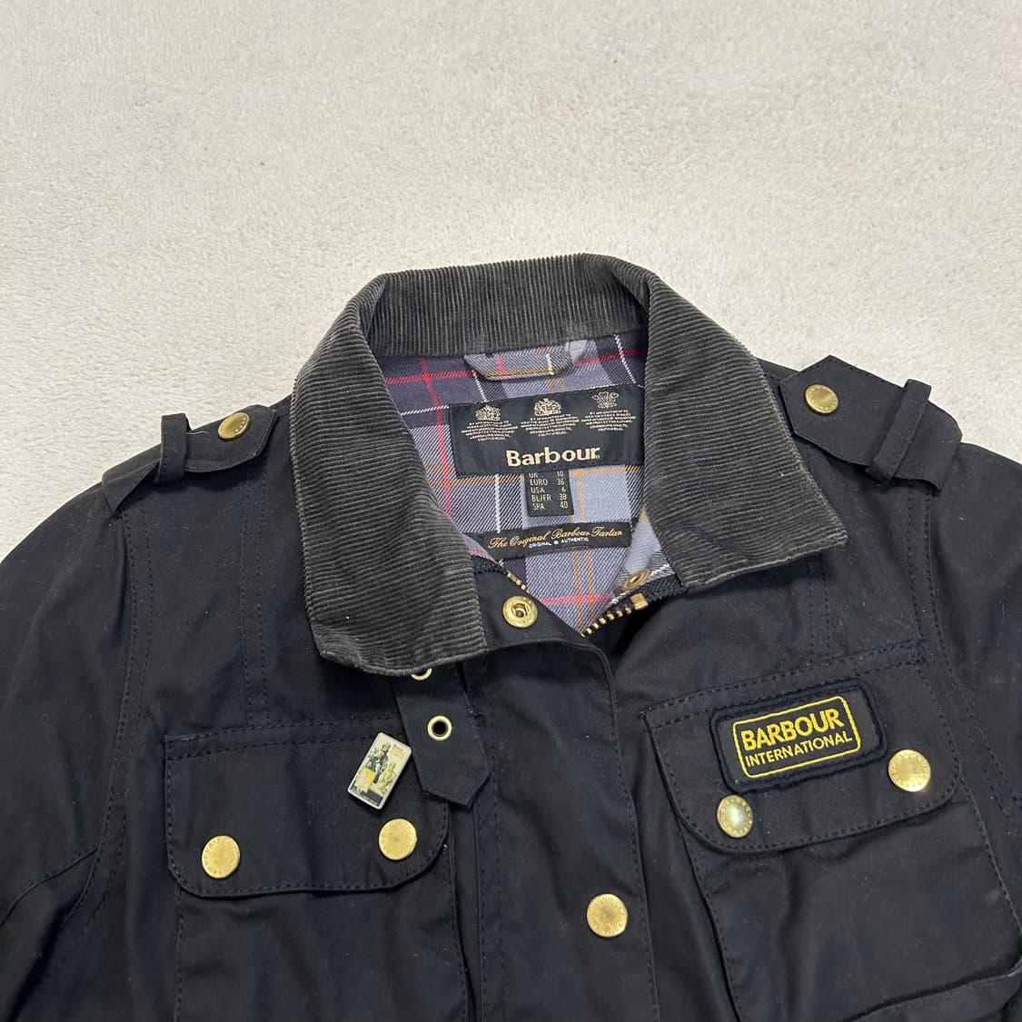 Barbour Black International Wax Jacket  상품이미지5