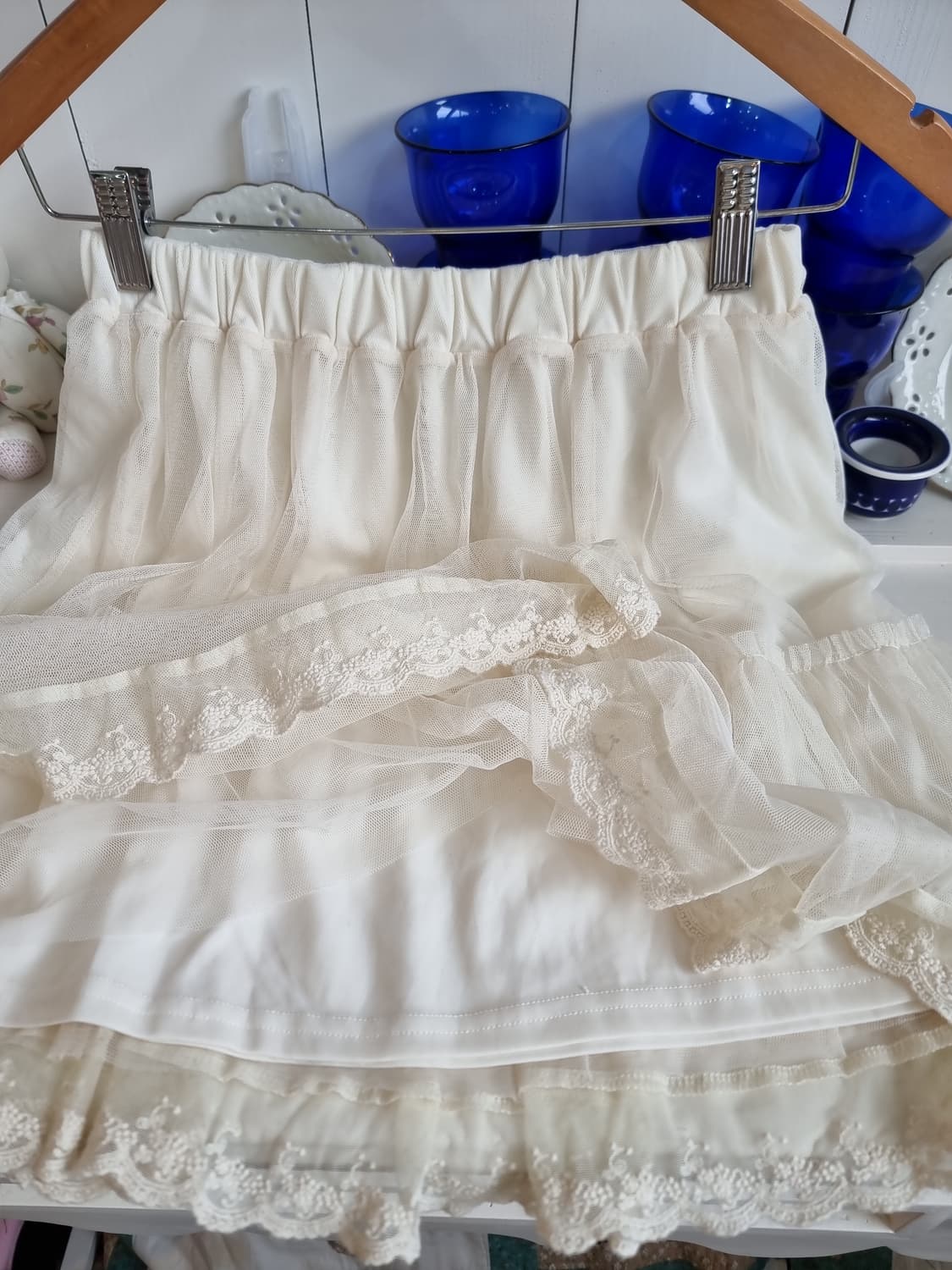 아이보리 레이스  스커트 상품이미지2