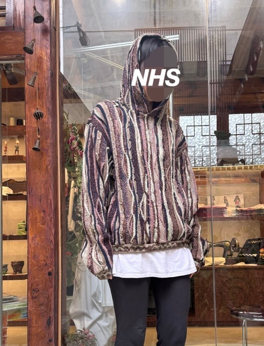 Kapital patchwork knit hoodie 상품이미지1