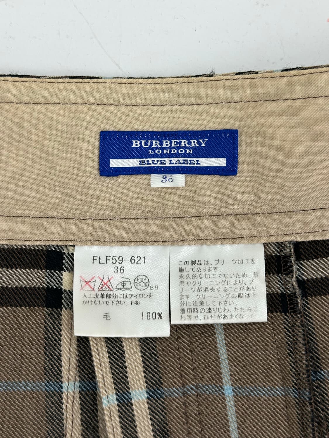 버버리 블루라벨 플리츠 랩스커트 36 상품이미지4