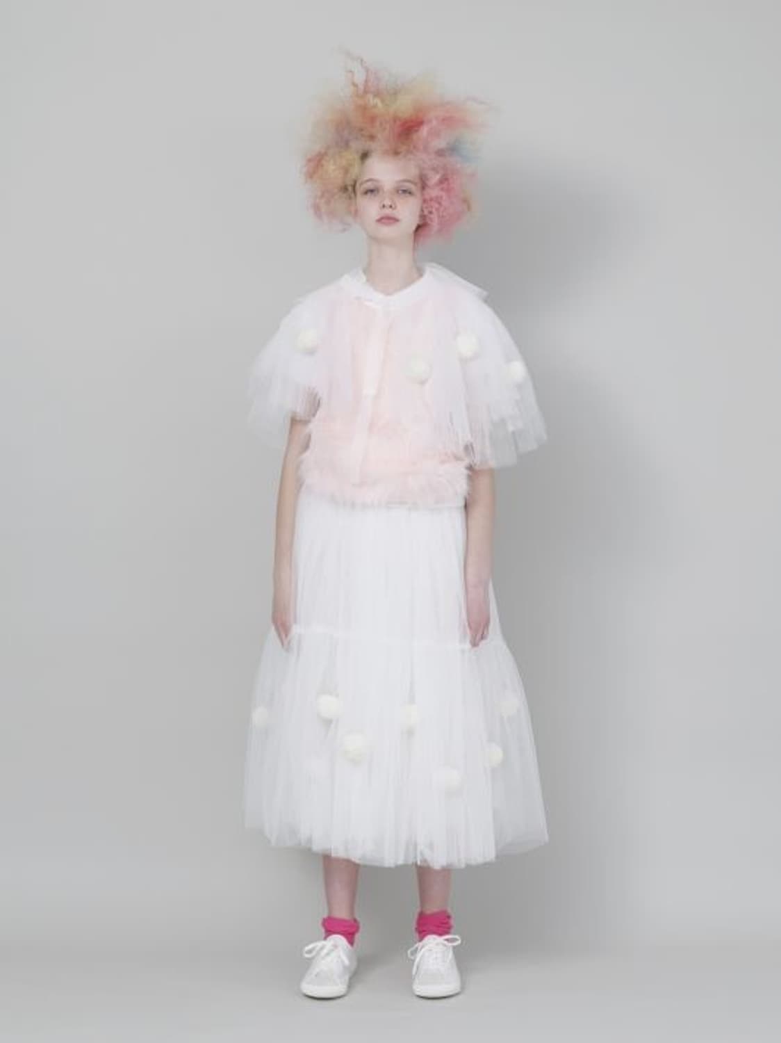 Pompom Shirring Tulle Skirt 상품이미지10