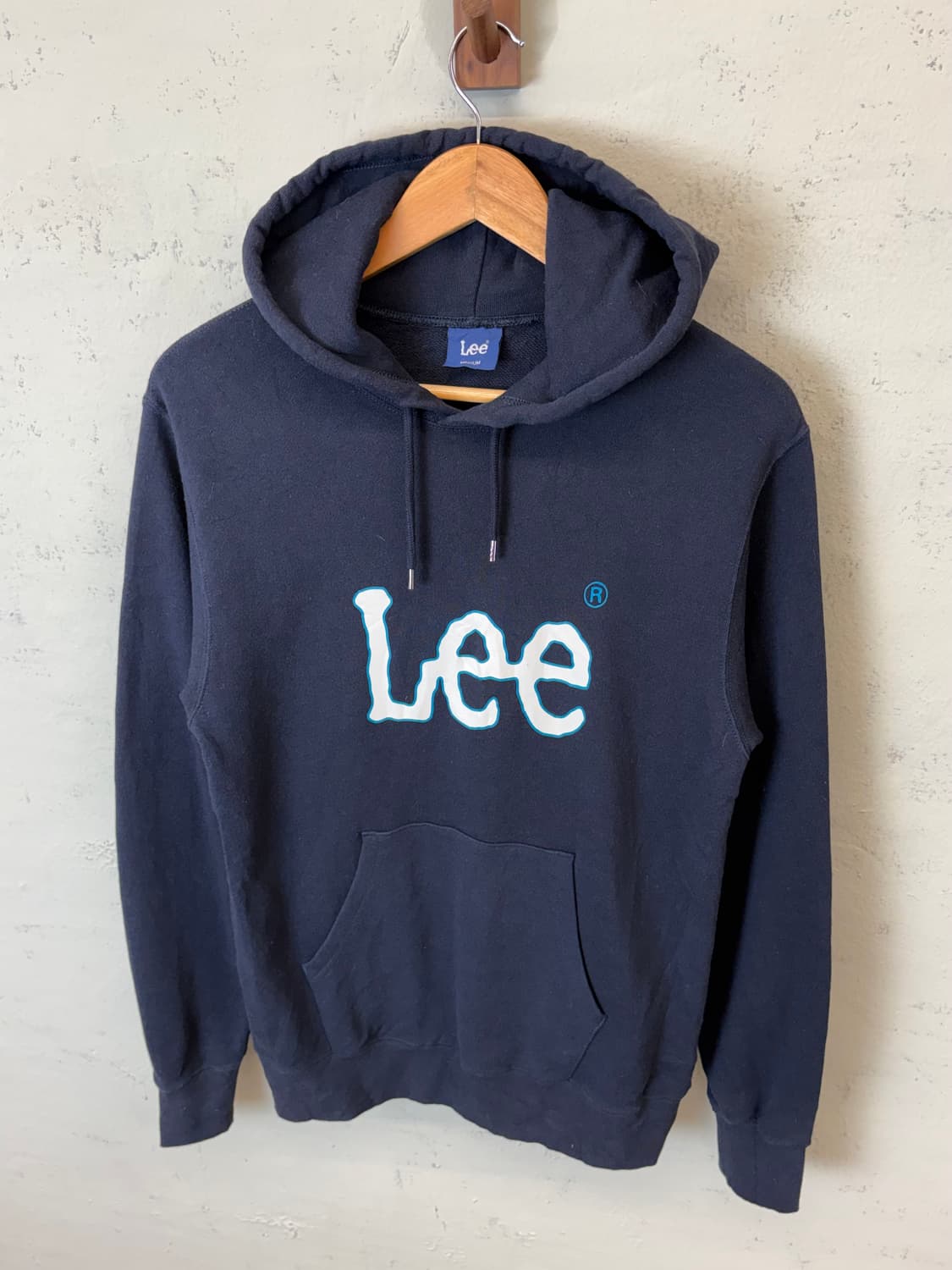 Lee 리 빅로고 후드티 네이비 상품이미지4