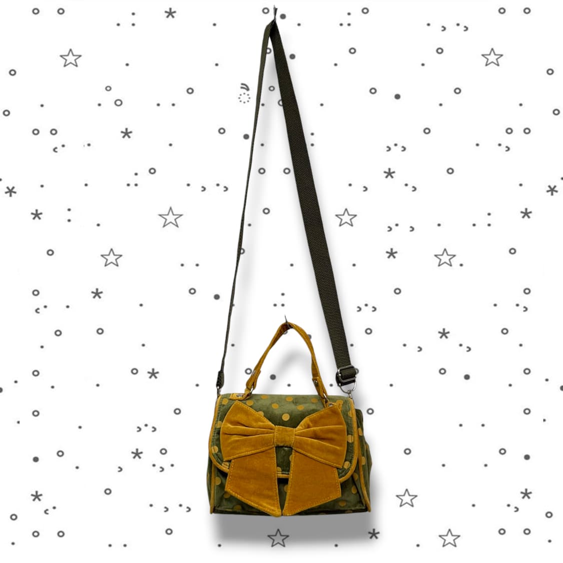 Wing House 리본 도트 미니 크로스백 상품이미지2