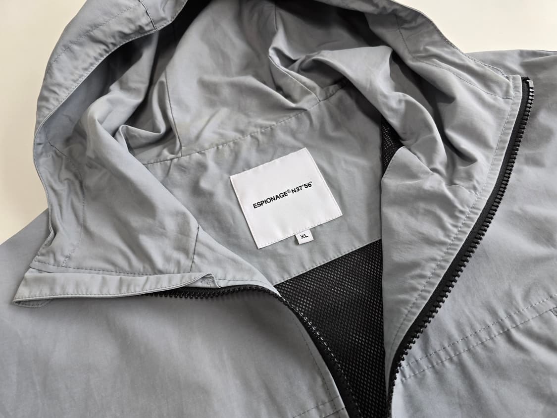 ESPIONAGE 에스피오나지 마운틴 윈드 파카 스틸 블루 그레이 XL 상품이미지3