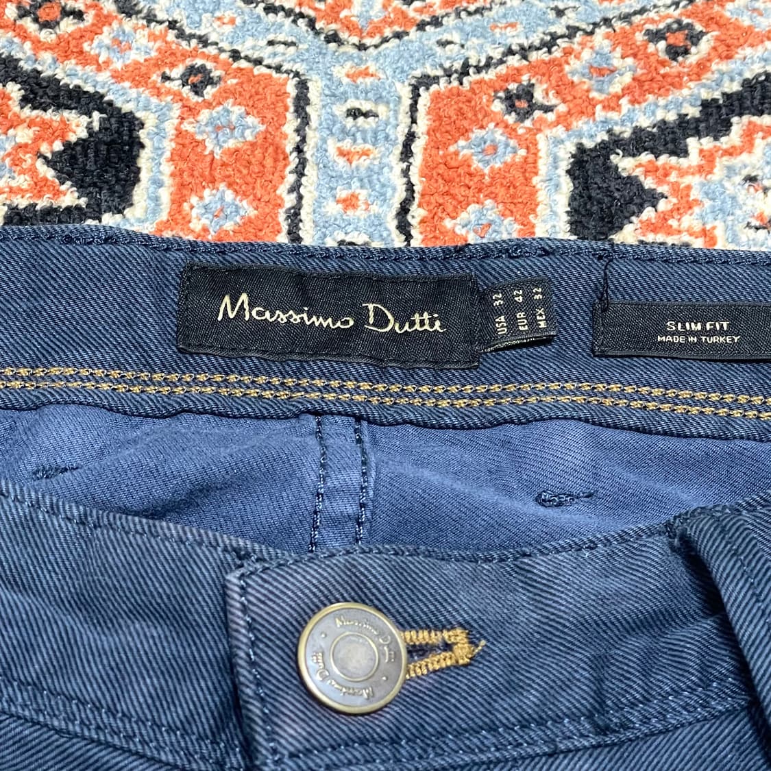 마시모두띠 블루 면팬츠 남성32 상품이미지3