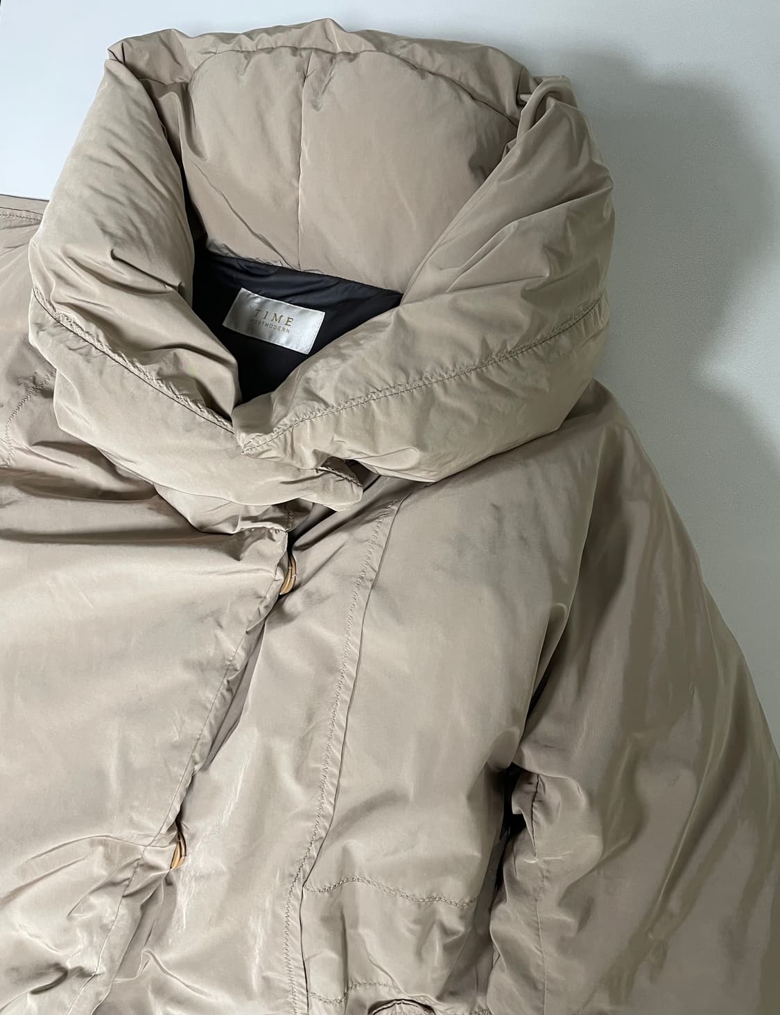 [M] 타임 숄카라 벌룬 구스 다운 롱패딩 상품이미지4