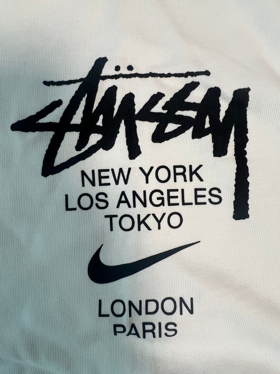 나이키 x 스투시 월드투어 티셔츠 화이트 - XL사이즈 상품이미지4