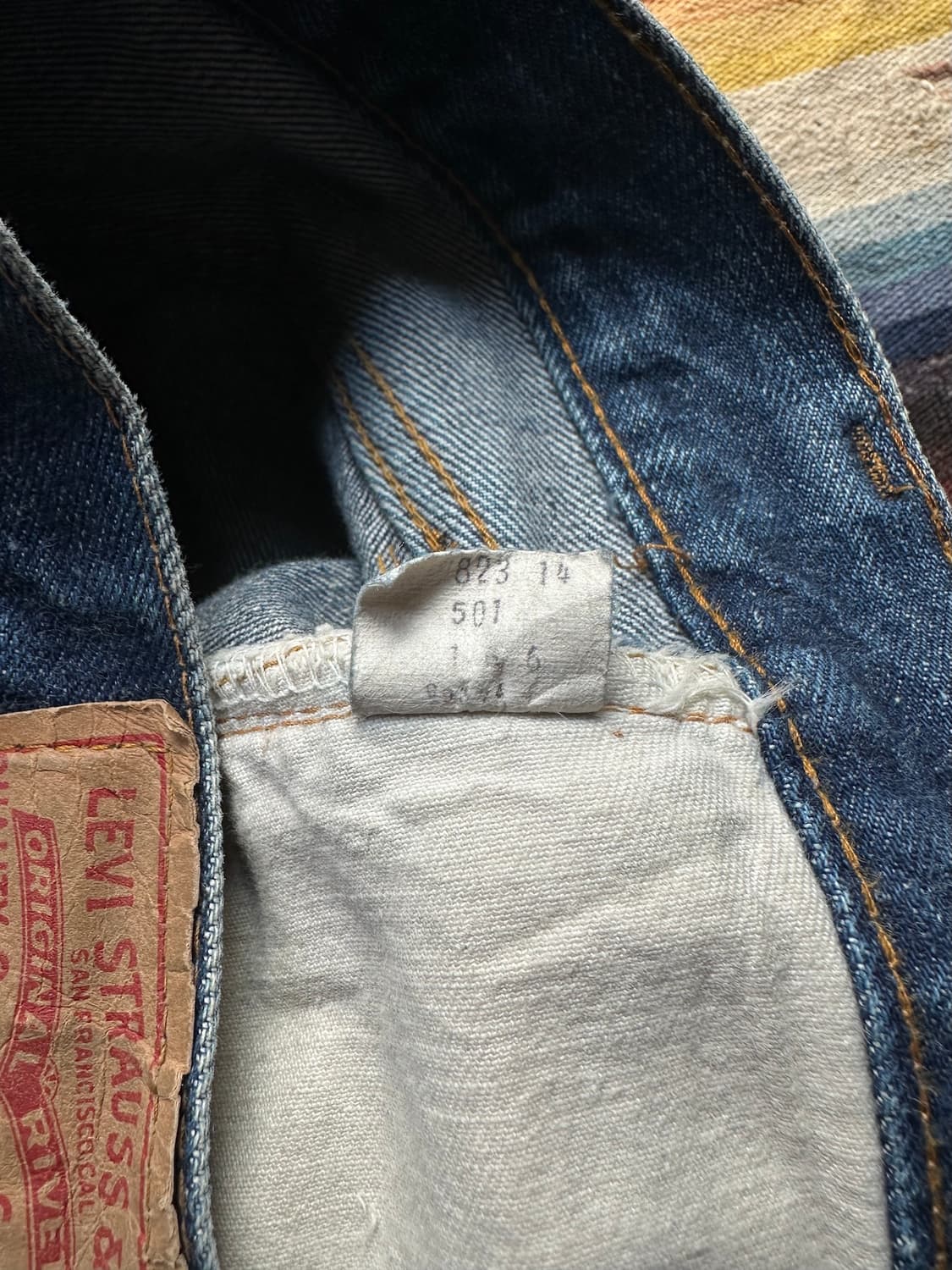 70s USA 빈티지 리바이스 501 66전기 셀비지 데님 팬츠 상품이미지10