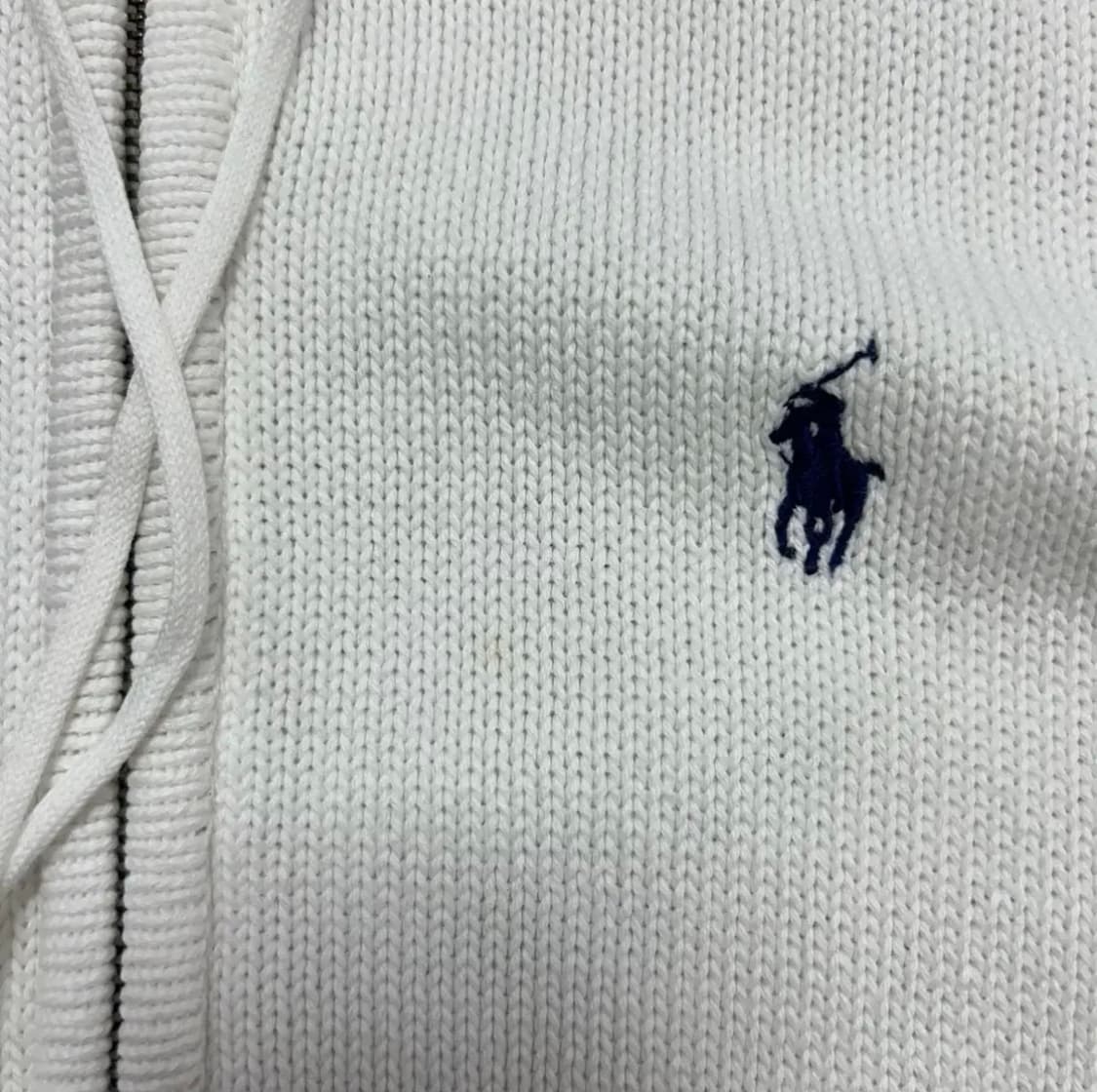 폴로 우먼스 코튼 니트 후드집업 상품이미지2