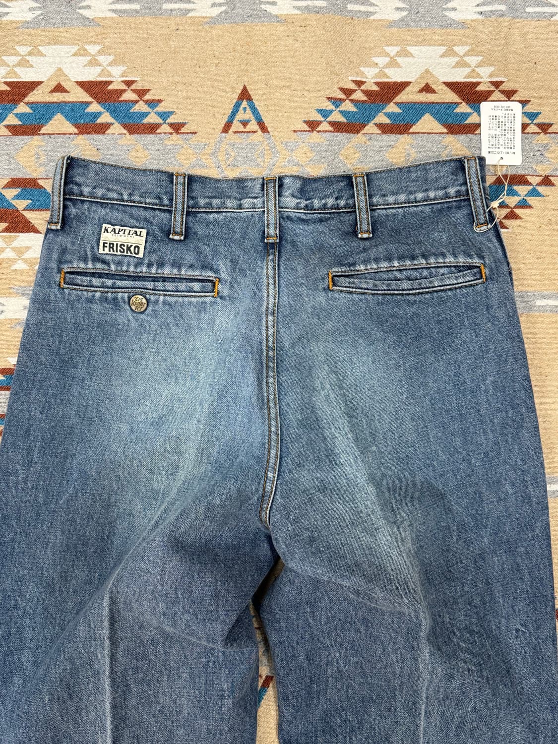 [32] 캐피탈 14 온즈 데님 5P 프리스코 센터 플리츠 프로세싱 상품이미지5