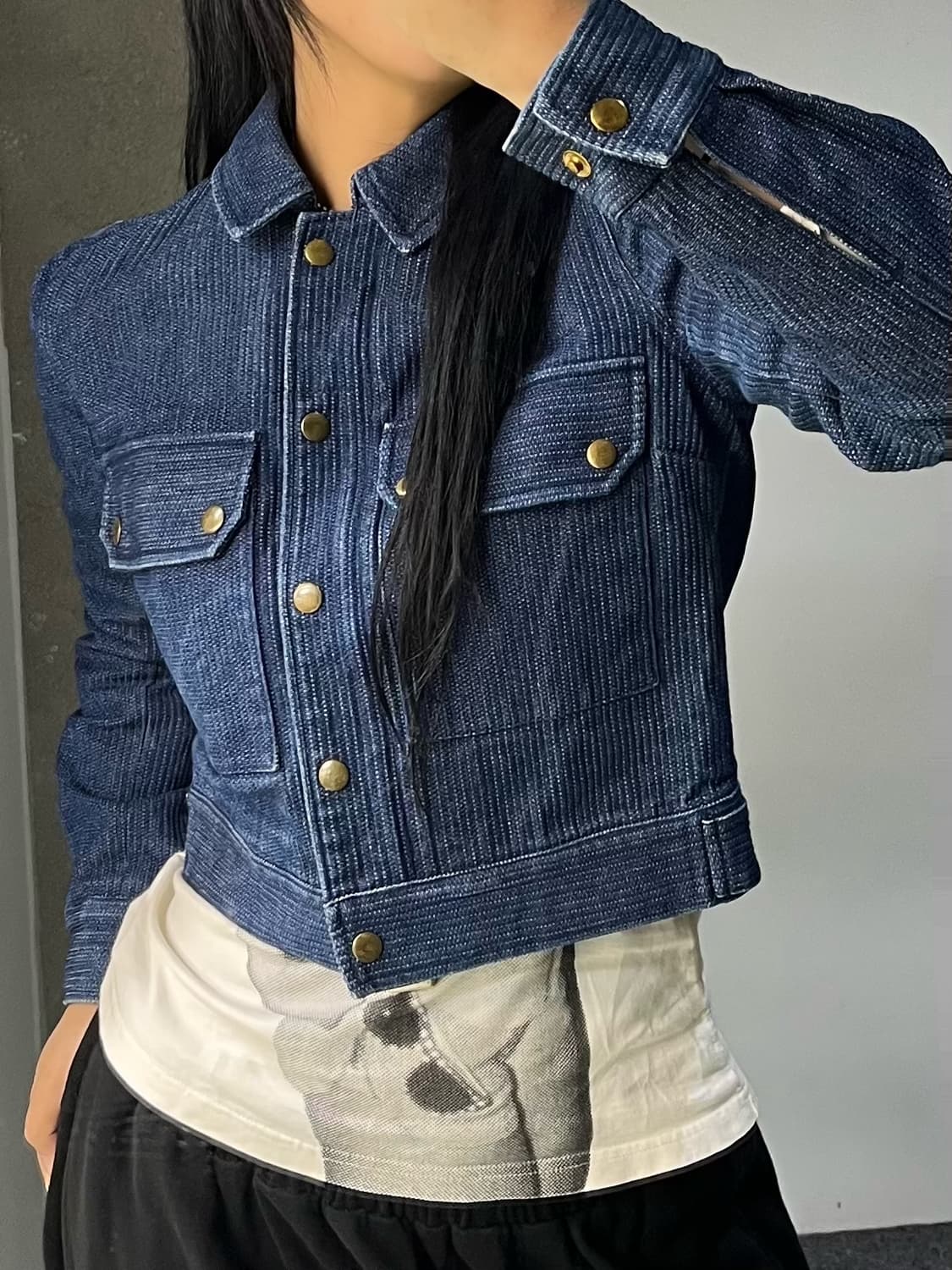 에센셜 엔트워프 인디고 데님 트러커 자켓 상품이미지2