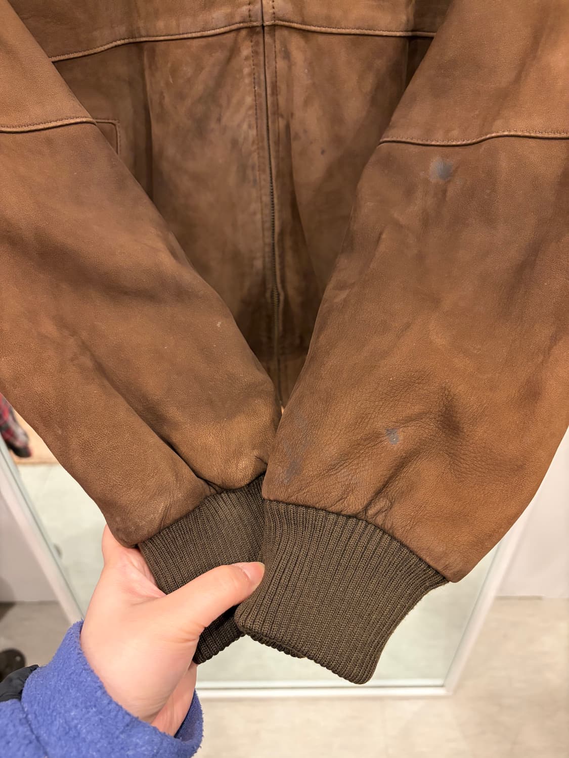 90s Lacoste 라코스테 스웨이드 봄버 자켓 상품이미지3