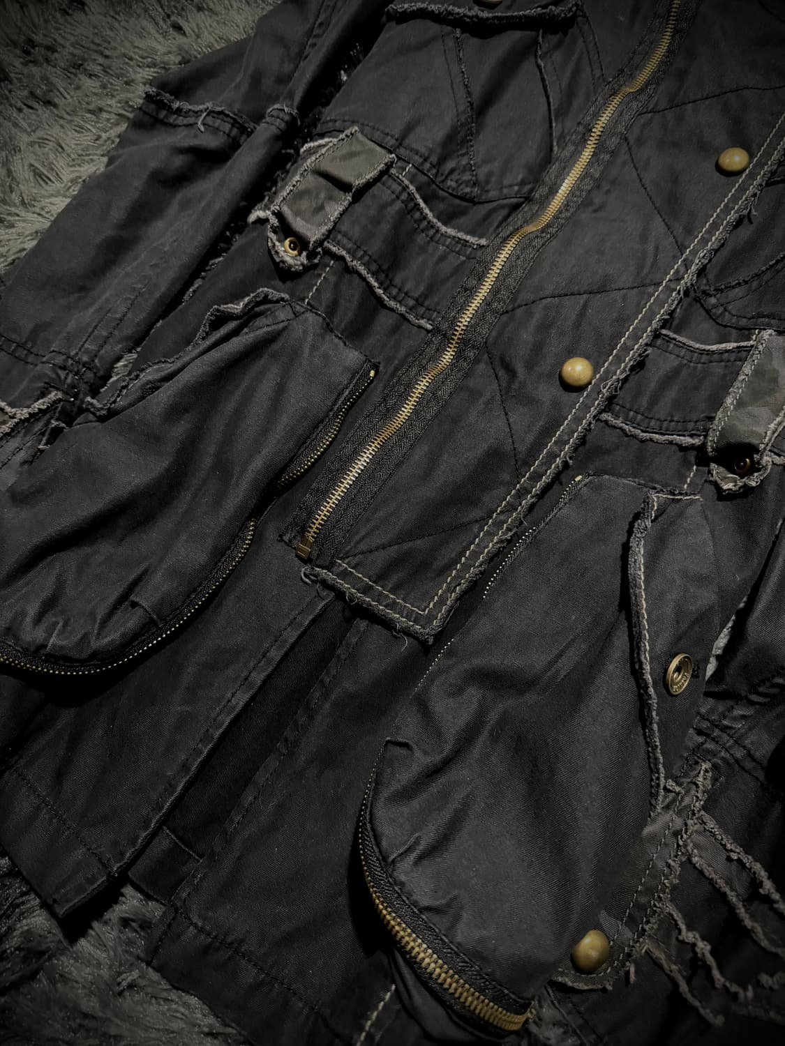 블랙 멀티포켓 그런지 디테일 밀리터리 자켓 상품이미지4