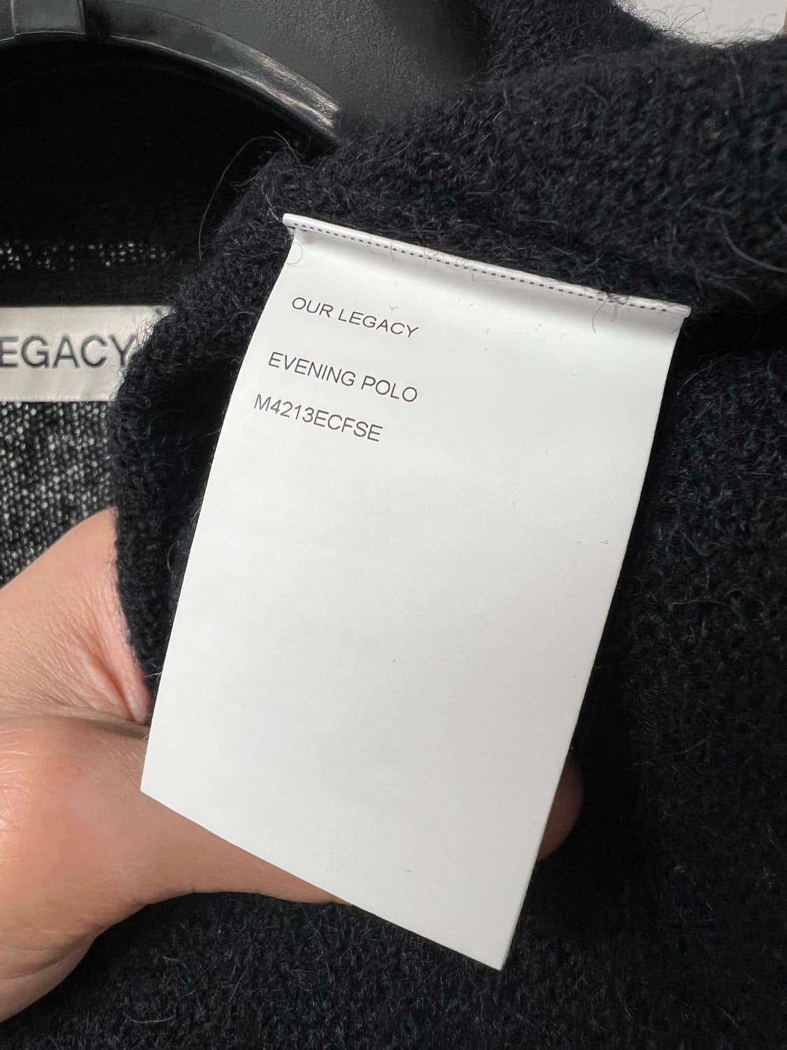 아워레가시/Our Legacy 이브닝 폴로 가디건 자켓 블랙/50(L) 상품이미지5